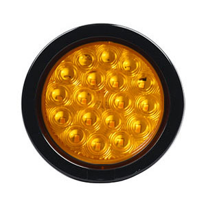 400 Series 4" Round Amber Park/Turn (Grommet Mount, PL3 Connector)