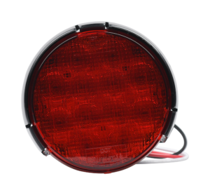 4" Round Red Stop/Turn/Tail License Plate Light (Screw Mount, 3-Wire Connection)