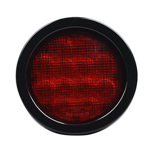 4" Round Red Stop/Turn/Tail License Plate Light (Screw Mount, 3-Wire Connection)