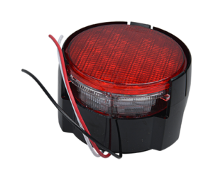4" Round Red Stop/Turn/Tail License Plate Light (Screw Mount, 3-Wire Connection)